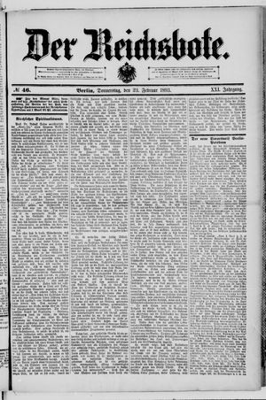 Der Reichsbote on Feb 23, 1893