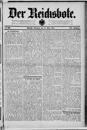 Der Reichsbote on Mar 15, 1893