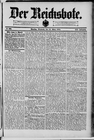 Der Reichsbote on Mar 22, 1893