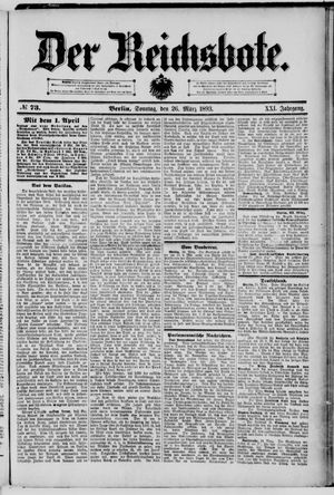 Der Reichsbote on Mar 26, 1893