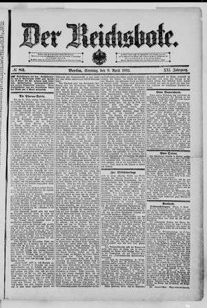 Der Reichsbote on Apr 9, 1893