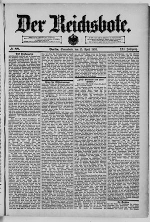 Der Reichsbote on Apr 15, 1893