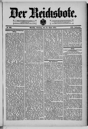 Der Reichsbote on Apr 16, 1893