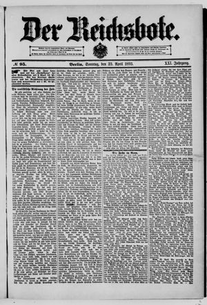 Der Reichsbote on Apr 23, 1893