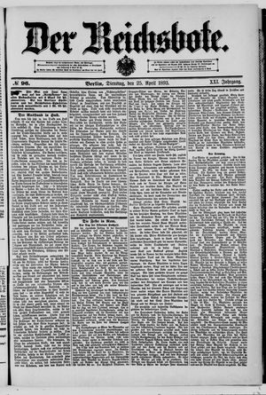 Der Reichsbote vom 25.04.1893