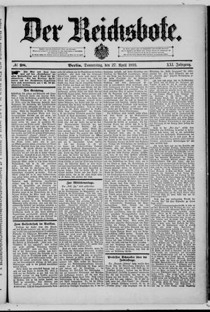 Der Reichsbote vom 27.04.1893