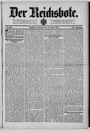Der Reichsbote on Apr 29, 1893
