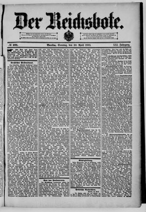 Der Reichsbote on Apr 30, 1893