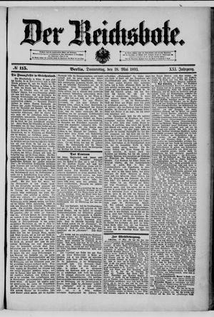Der Reichsbote on May 18, 1893