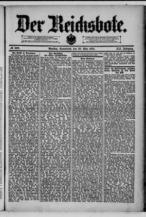 Der Reichsbote vom 20.05.1893