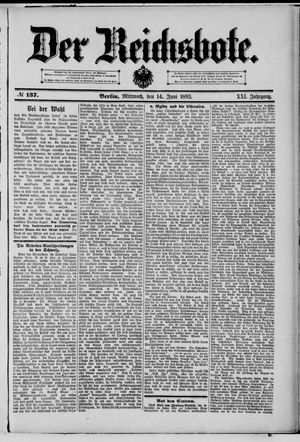 Der Reichsbote vom 14.06.1893