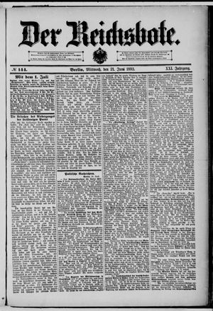 Der Reichsbote vom 21.06.1893