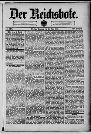 Der Reichsbote vom 25.06.1893