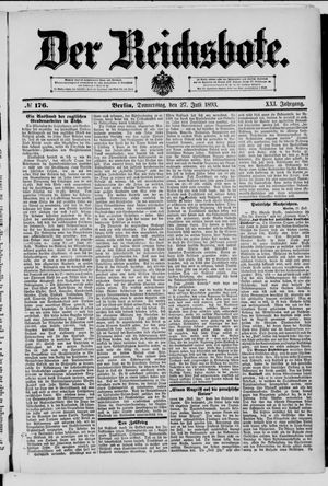 Der Reichsbote on Jul 27, 1893