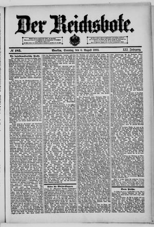 Der Reichsbote vom 06.08.1893