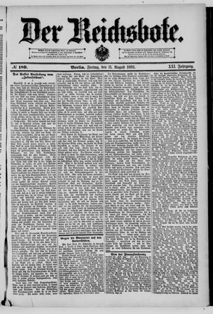 Der Reichsbote vom 11.08.1893
