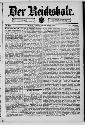 Der Reichsbote vom 15.08.1893