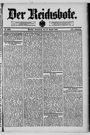 Der Reichsbote on Aug 19, 1893