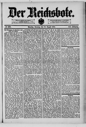 Der Reichsbote vom 20.08.1893