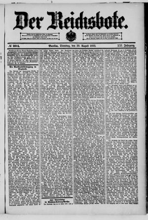Der Reichsbote vom 29.08.1893