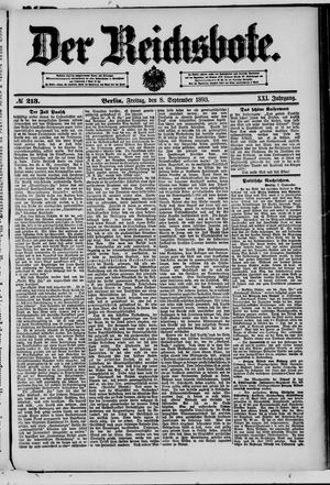 Der Reichsbote vom 08.09.1893