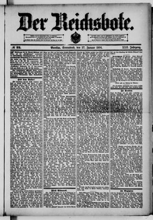Der Reichsbote on Jan 27, 1894