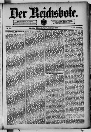 Der Reichsbote vom 07.02.1894