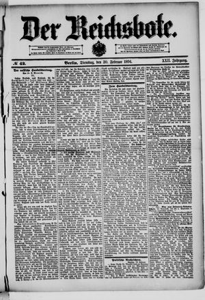 Der Reichsbote vom 20.02.1894
