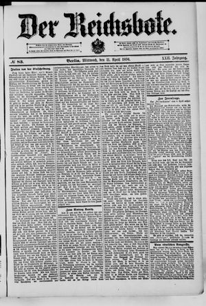 Der Reichsbote vom 11.04.1894