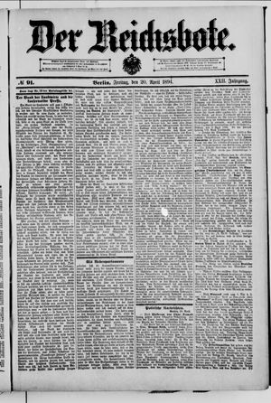 Der Reichsbote on Apr 20, 1894