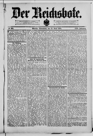 Der Reichsbote vom 21.04.1894