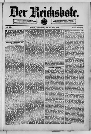 Der Reichsbote on Apr 26, 1894