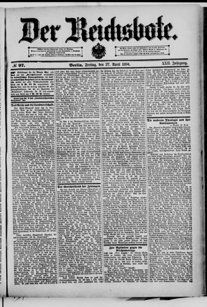 Der Reichsbote on Apr 27, 1894