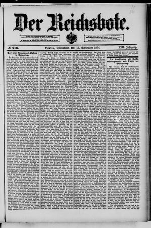 Der Reichsbote vom 15.09.1894