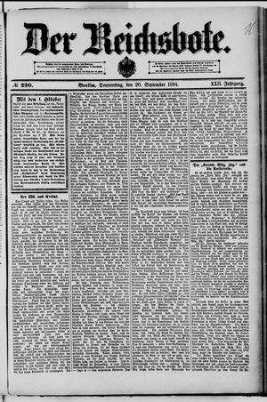 Der Reichsbote vom 20.09.1894
