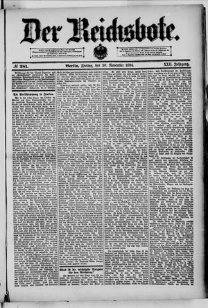 Der Reichsbote vom 30.11.1894