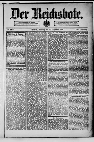 Der Reichsbote on Dec 30, 1894