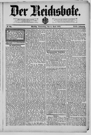 Der Reichsbote on Apr 4, 1895