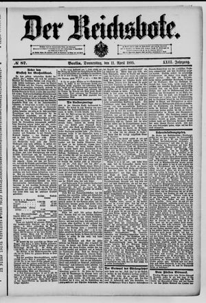 Der Reichsbote on Apr 11, 1895