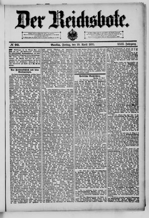 Der Reichsbote on Apr 19, 1895