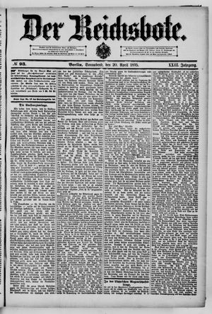 Der Reichsbote on Apr 20, 1895