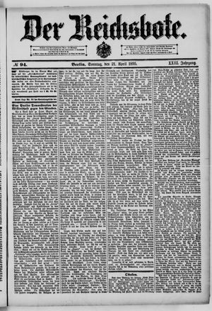 Der Reichsbote on Apr 21, 1895