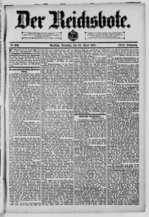 Der Reichsbote on Apr 23, 1895