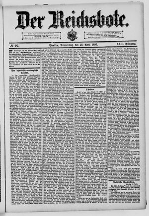 Der Reichsbote vom 25.04.1895