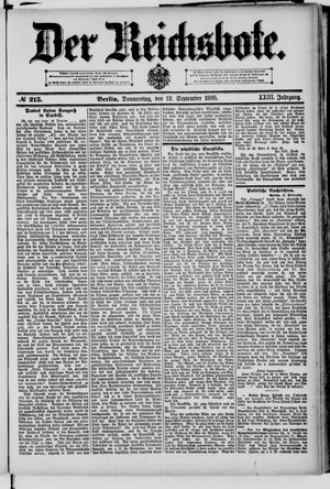 Der Reichsbote vom 12.09.1895