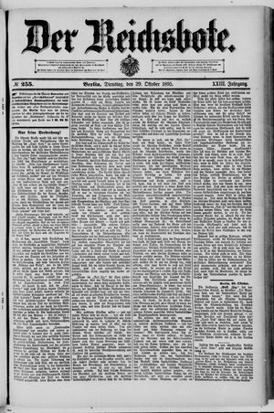 Der Reichsbote vom 29.10.1895