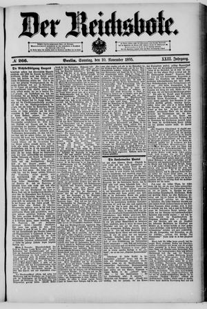 Der Reichsbote vom 10.11.1895