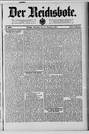 Der Reichsbote on Nov 13, 1895