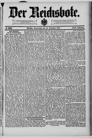 Der Reichsbote on Nov 14, 1895