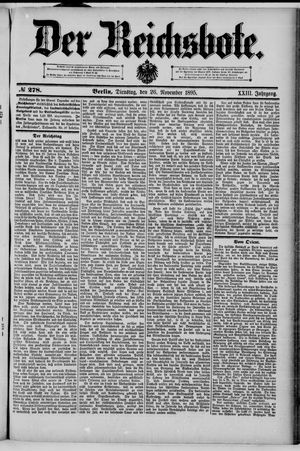 Der Reichsbote vom 26.11.1895